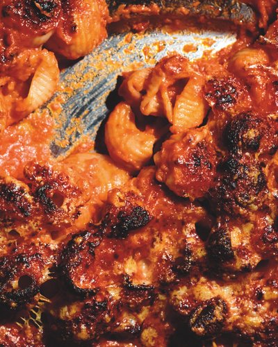 Marion’s Baked Pipe Rigate With Spicy Vodka Sauce